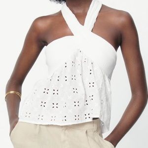 Zara crop top blouse